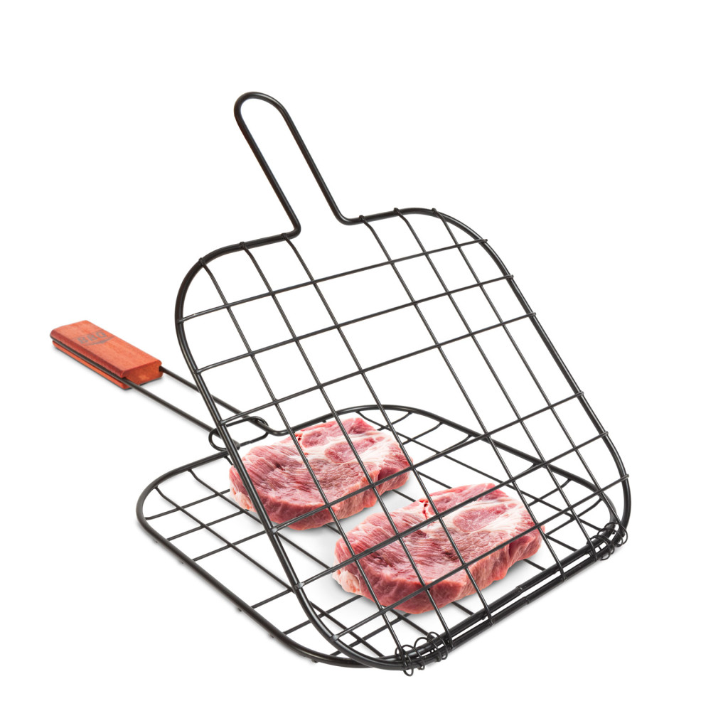 Image of Hús grillező rács - fa nyéllel