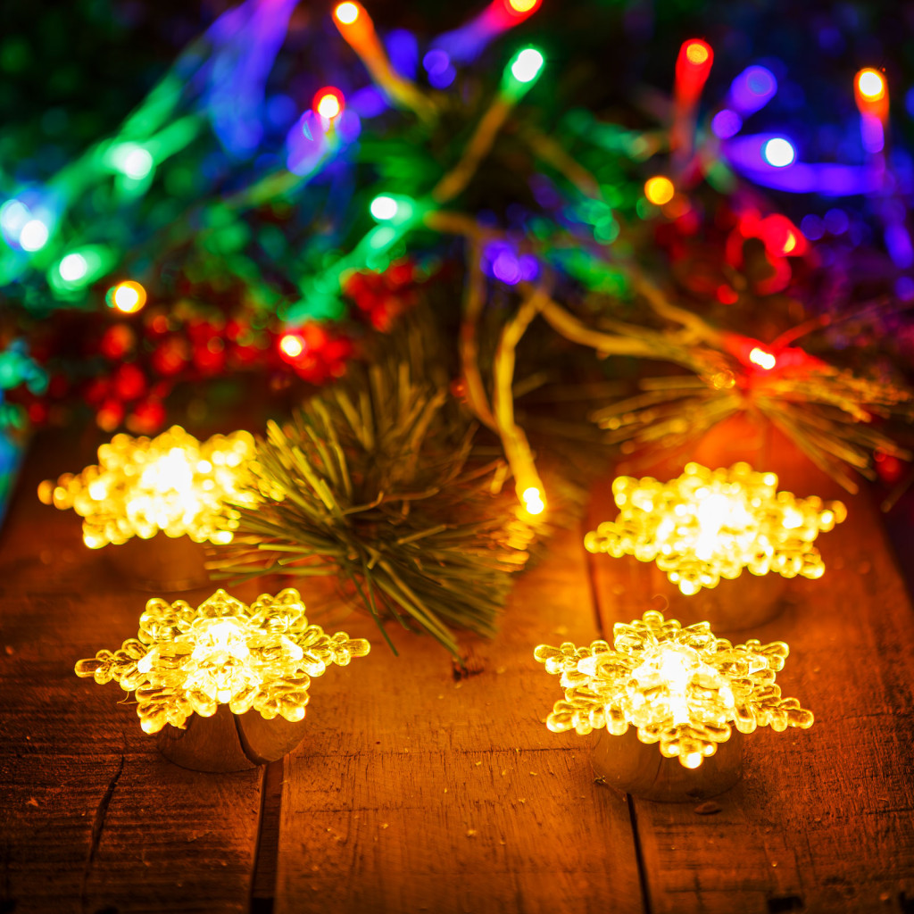 Image of LED-es jégkristály dekoráció - elemes - 4 db / csomag