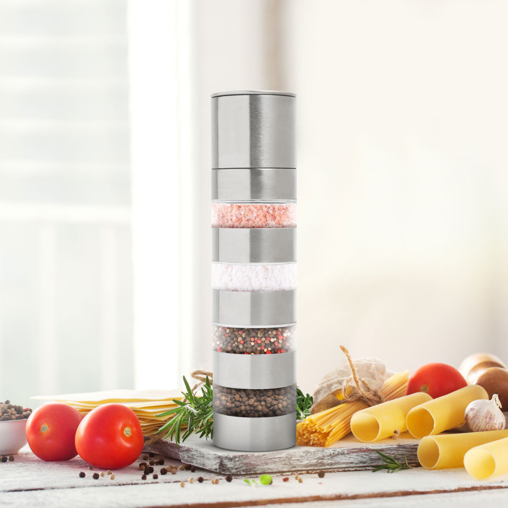 Image of 4 az 1-ben fűszerőrlő - rozsdamentes acél - 5 x 21 cm