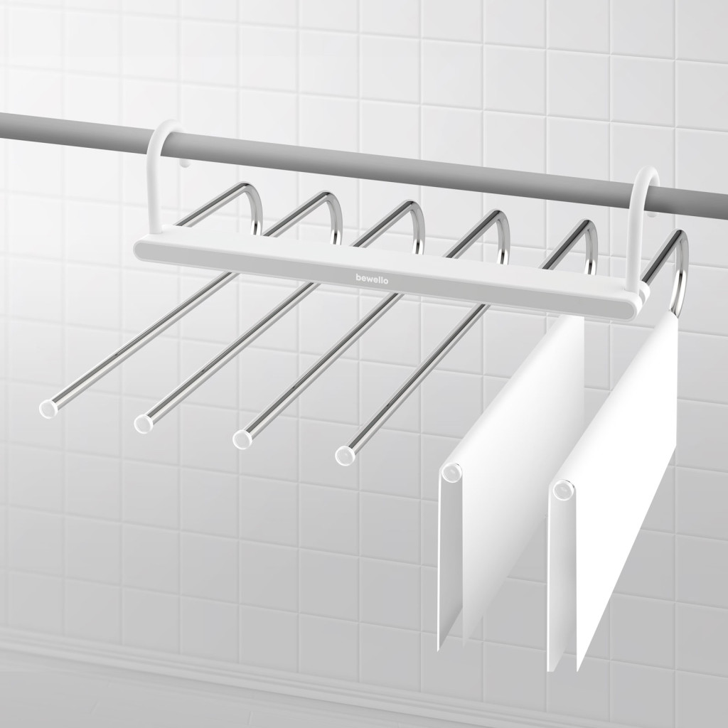 Image of Akasztható törölközőszárító / nadrágtartó vállfa - fém - 6 akasztó